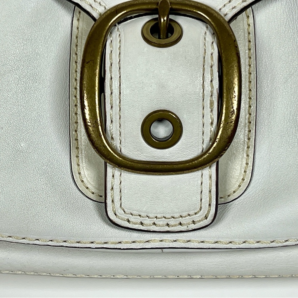 Vintage Legacy Coach Bleecker 11418 Shoulder Crossbody Flap Bag White - Picture 11 of 16